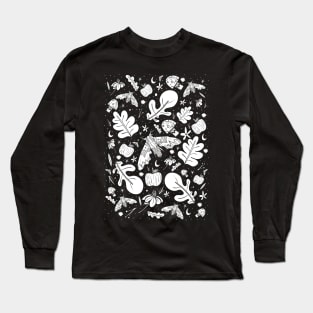 Black and white moths and autumn Long Sleeve T-Shirt